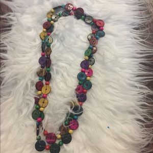 Wooden colorful necklace multipurpose